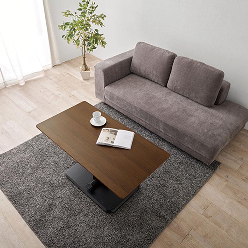 昇降テーブル KT-3198 送料無料 3color 115×60cm 高さ調節 テーブル 無