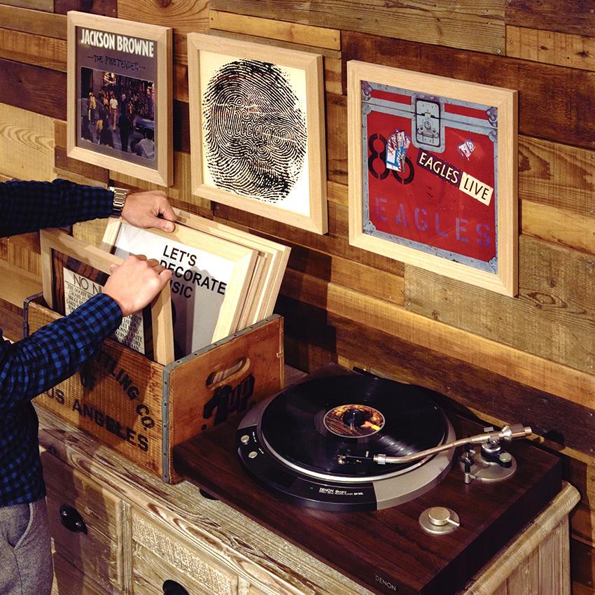 RECORAD FRAME レコードフレーム LFS-590 天然木 LPレコード用