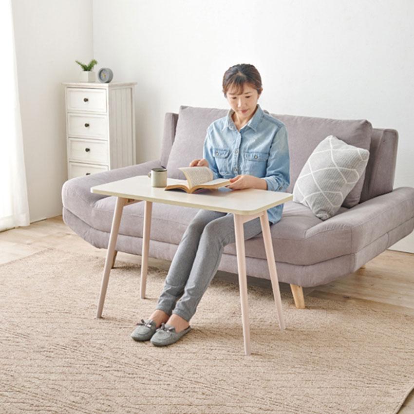 ななぽん　折れ脚テーブル　机　デスクソファテーブル 高さ60cm センターテーブル 高さ60cm ハイタイプ 折れ脚 折りたたみテーブル