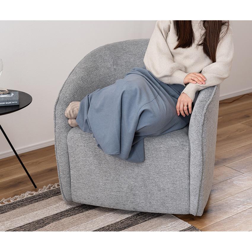 ラウンジソファ MYS-405 送料無料 2color ソファ ソファー 1人掛け 一人掛け 回転 回転式 回転チェア 回転ソファ 回る 肘付き 肘あり アームソファ アームレスト