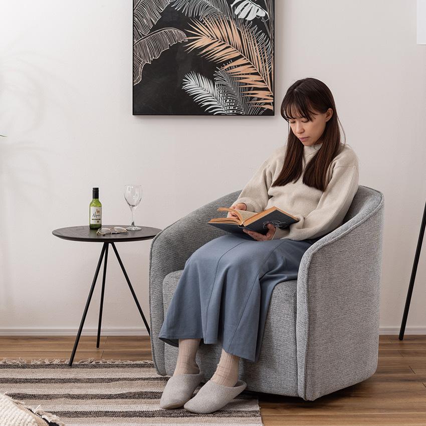 ラウンジソファ MYS-405 送料無料 2color ソファ ソファー 1人掛け 一人掛け 回転 回転式 回転チェア 回転ソファ 回る 肘付き 肘あり アームソファ アームレスト