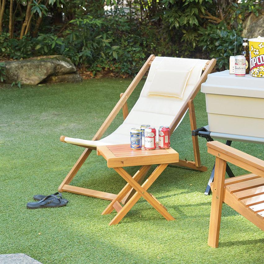 リクライニングアームチェア 木製フレーム 折りたたみチェア デッキチェア FOLDING DECK CHAIR デッキチェア NX-512 送料無料 折りたたみ チェア