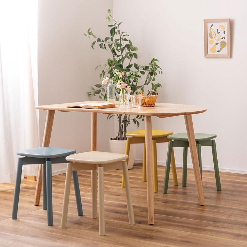 スツール PC-107 4color サイドテーブル 椅子 チェア 木製 天然木