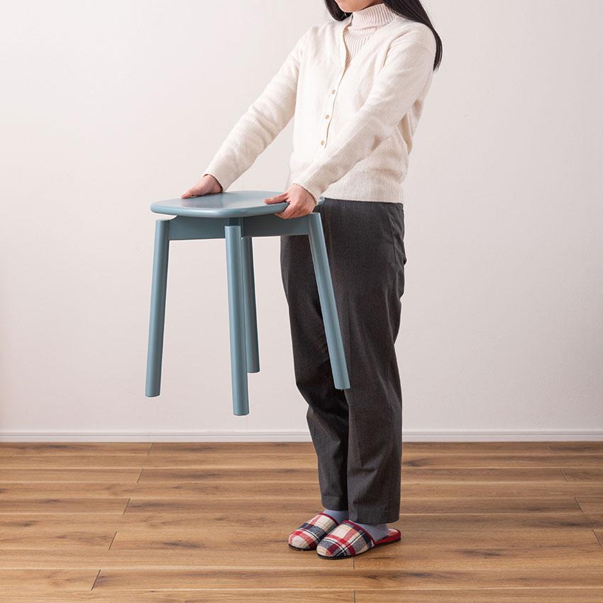 スツール PC-107 4color サイドテーブル 椅子 チェア 木製 天然木