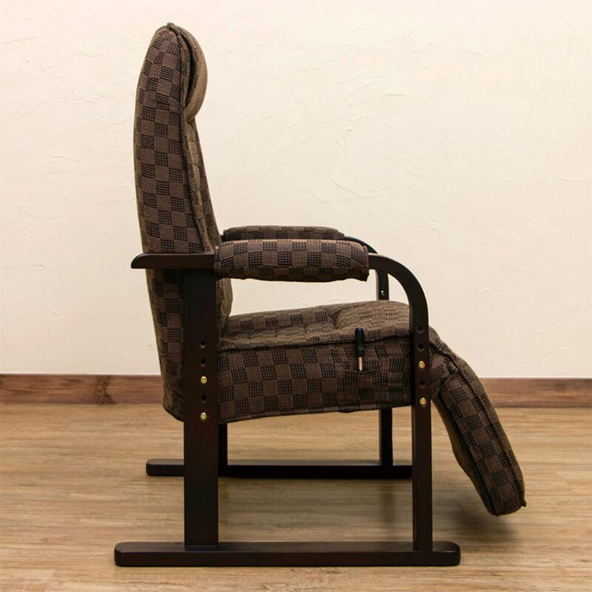 レバー式 リクライニングチェア フット付 S3-07 送料無料 2color