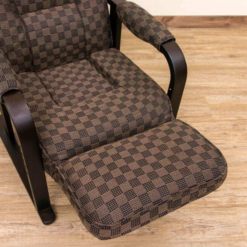 レバー式リクライニングチェア　フット付き レバー式リクライニングチェア フット付き イス チェア