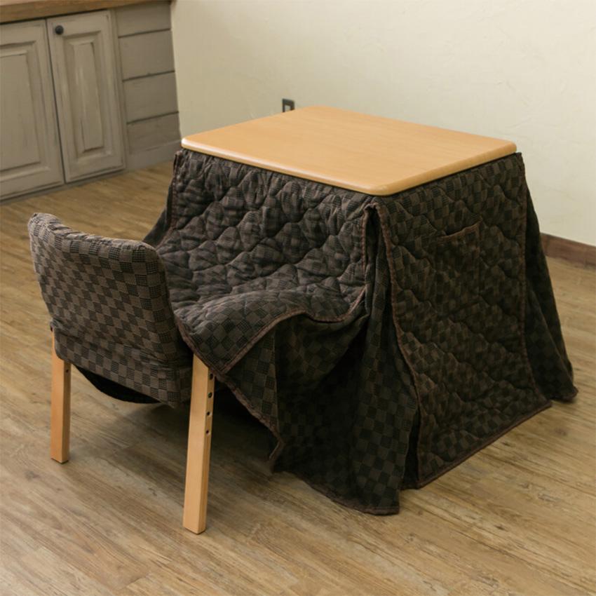 新品　パーソナルコタツ 70×50×66  布団・イス付3点セット S3-08 パーソナルコタツ 70×50 布団・イス付3点セット S3-08 送料無料