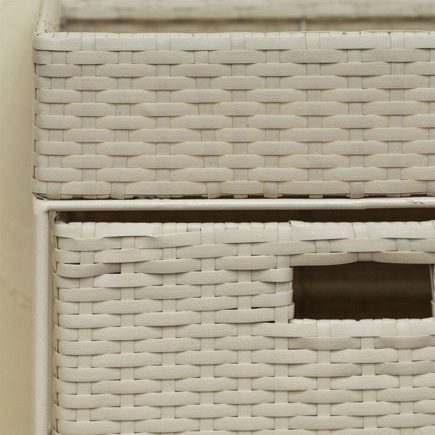 ラタン調チェスト 4段 TME-09 送料無料 4color 収納チェスト 人工