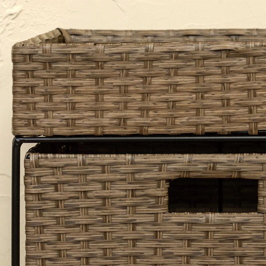 ラタン調チェスト 4段 TME-09 送料無料 4color 収納チェスト 人工