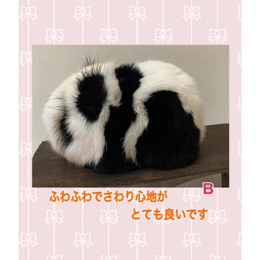 リアルファーチャーム ふわふわパンダキーホルダー かわいい 高級