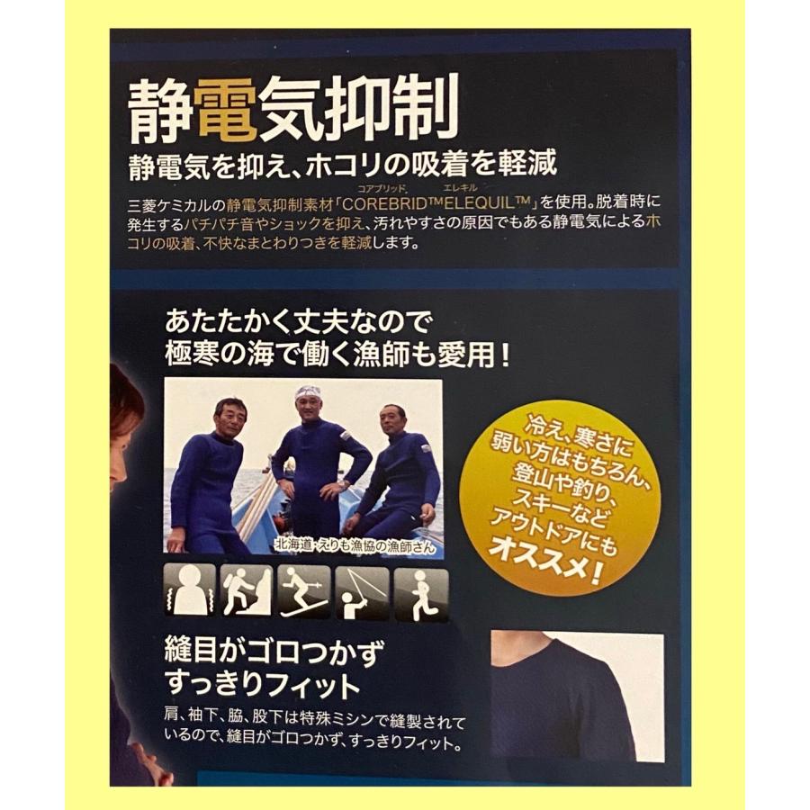 ひだまり チョモランマ肌着 防寒インナー 紳士丸首 M.L.LL 正規品