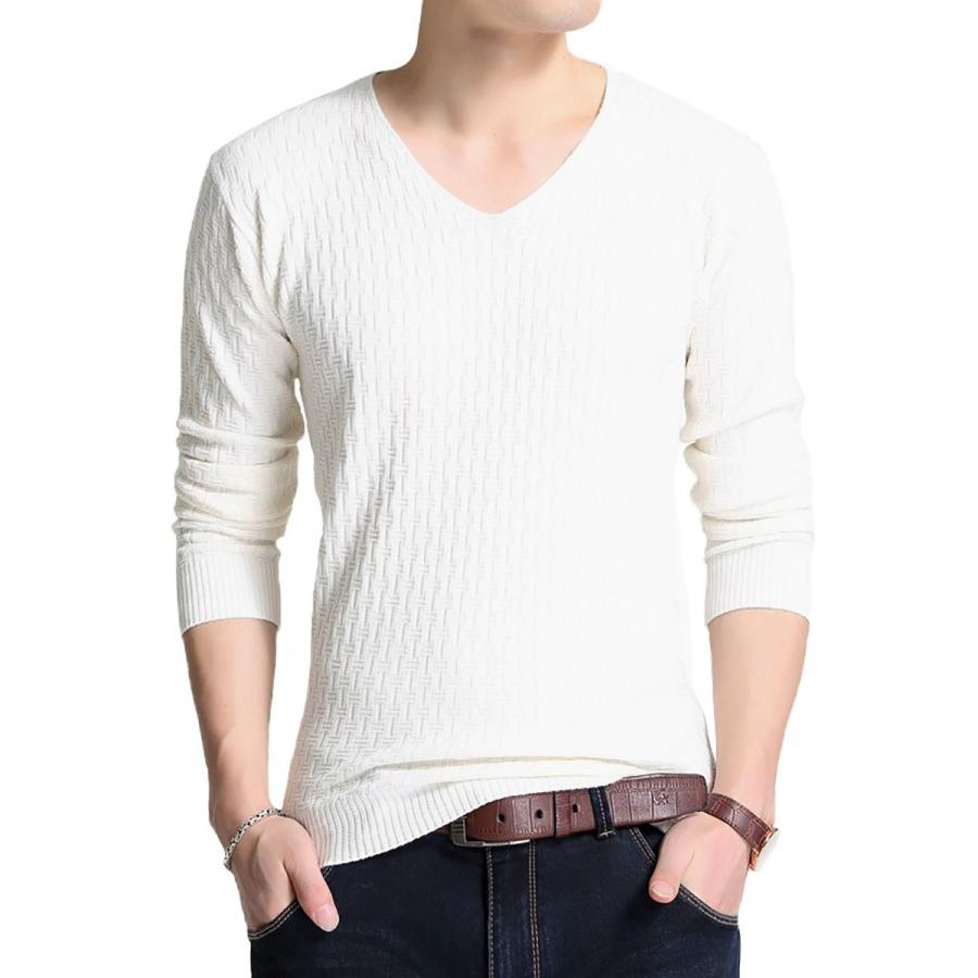 シャツ メンズ Vネック ニット 長袖 インナー ロンt ショート丈 デザイン セーター メンズ Tシャツ 秋冬 人気 カラー 腕まくり F006 Meryueru Mart 通販 Yahoo ショッピング