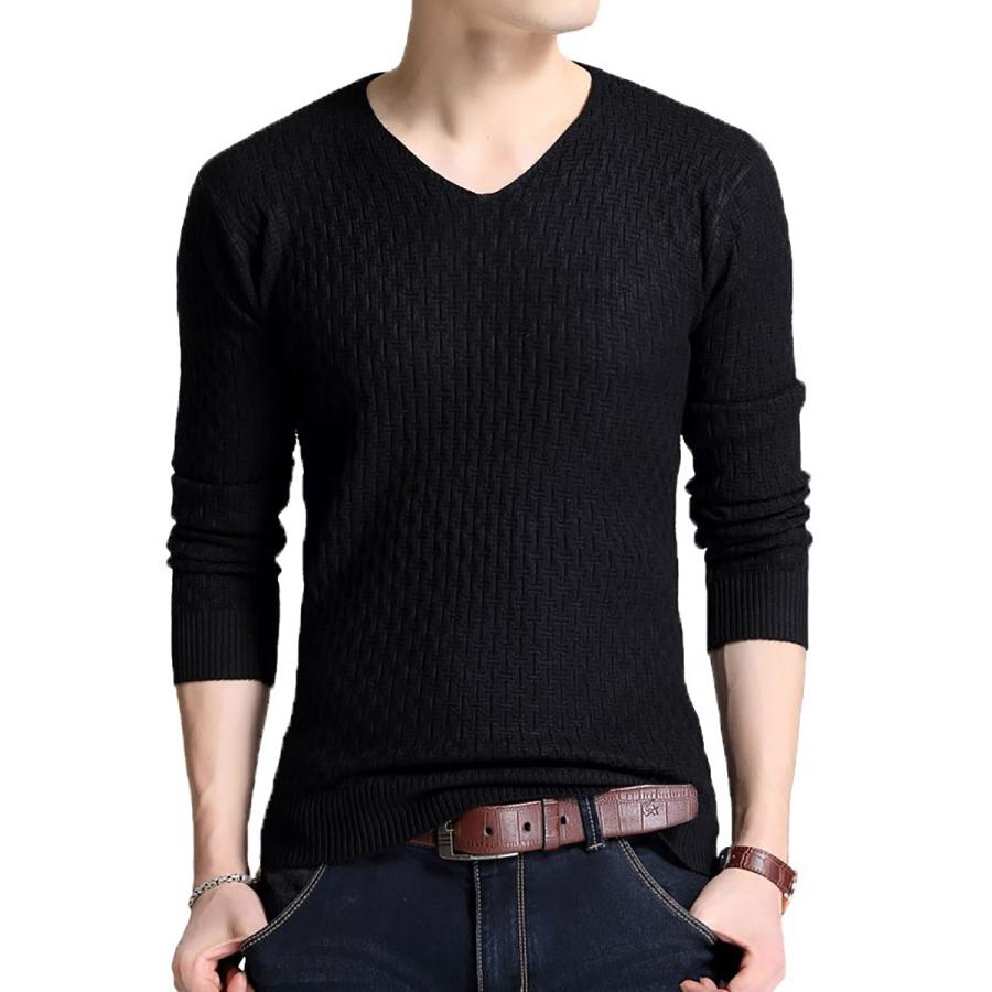 シャツ メンズ Vネック ニット 長袖 インナー ロンt ショート丈 デザイン セーター メンズ Tシャツ 秋冬 人気 カラー 腕まくり F006 Meryueru Mart 通販 Yahoo ショッピング