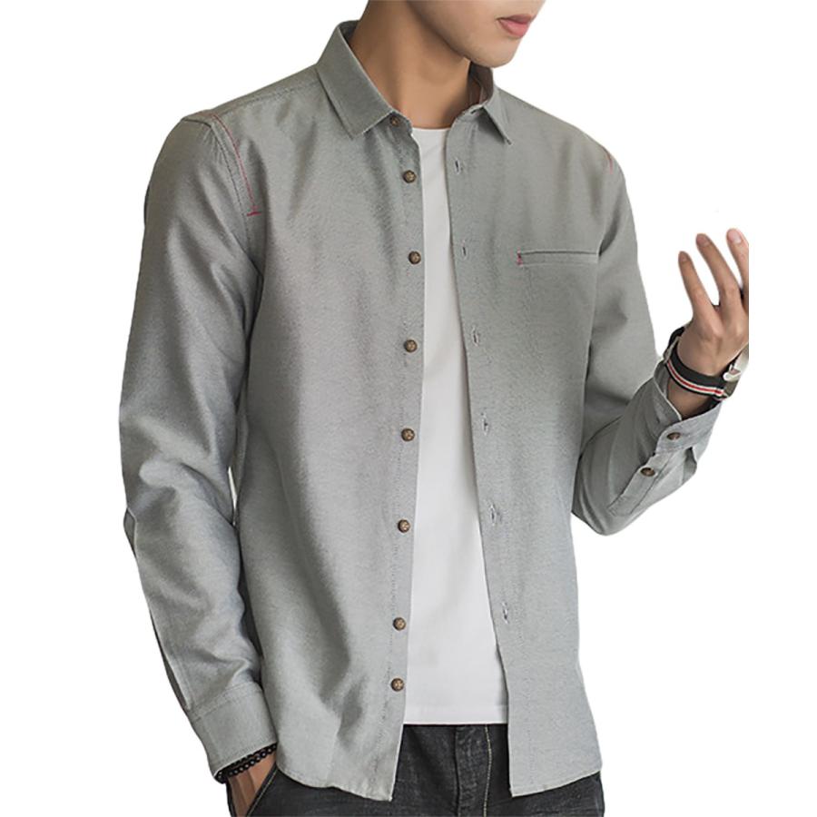 シャツ メンズ 長袖 ボタンダウン オックスフォード カジュアル シャツジャケット ビジネス 白シャツ メンズ 黒シャツ 無地 トップス F016 Meryueru Mart 通販 Yahoo ショッピング