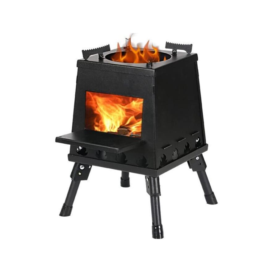 Size:Small ZWSJLC 薪ストーブ 二次燃焼 キャンプ アウトドア 組み立て