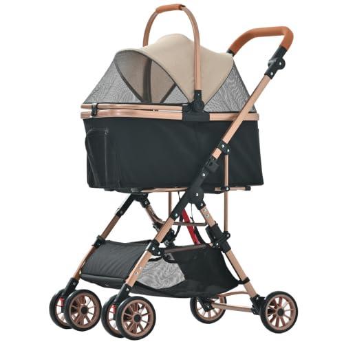Style:ベージュ+ブラック BTM ペットカート 分離式 取り外し可能