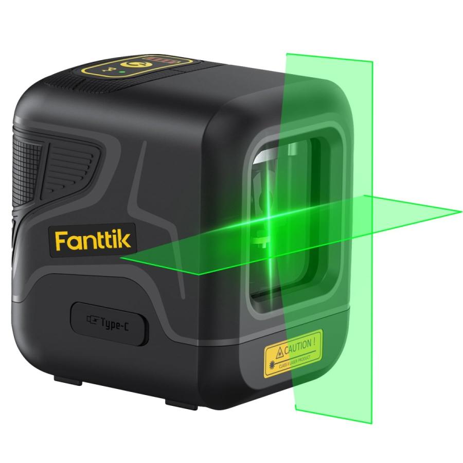 Fanttik D2 レーザー墨出し器 自動水平補正 レーザーレベル グリーン