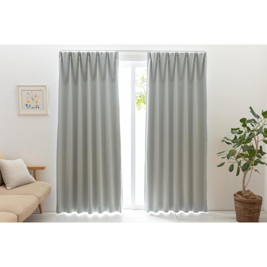 Color:シルバーグレー_Style:幅100cm×丈135cm ユニベール 1級遮光 防炎