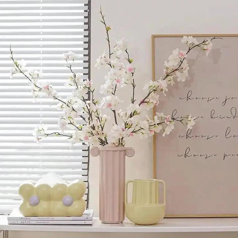 Color:ライトピンク Bacucine 造花 桜の花 桜の枝 人工桜 さくら