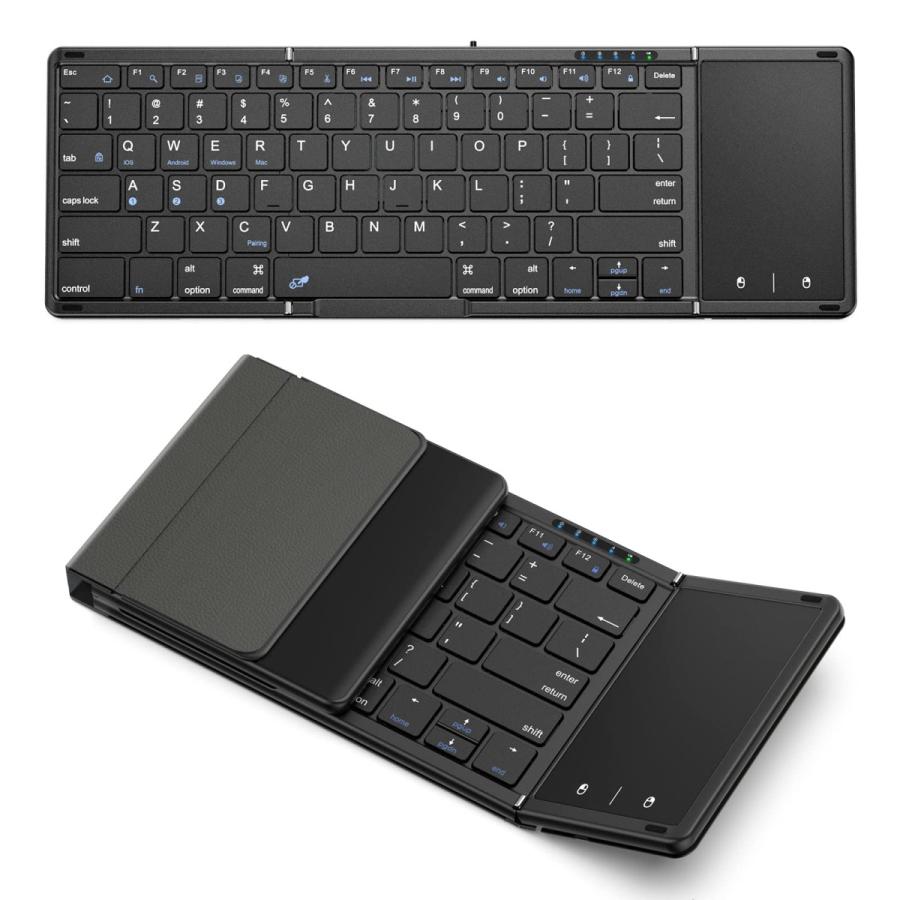Omikamo キーボード ワイヤレス 折り畳み式 ipad Bluetooth タッチ