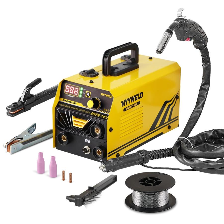 MYYWELD ノンガス 半自動 溶接機 100V MIG溶接機 145A アーク溶接 