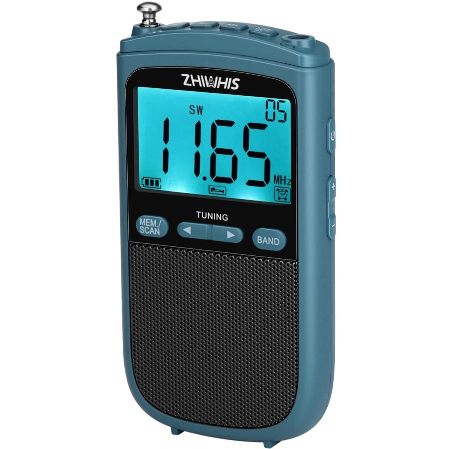 ZHIWHIS ラジオ小型 FM/AM/SW/ワイドFM対応 大画面/900mA ZHIWHIS ラジオ小型 FM/AM/SW/ワイドFM対応 大画面/900mAh/デジタル