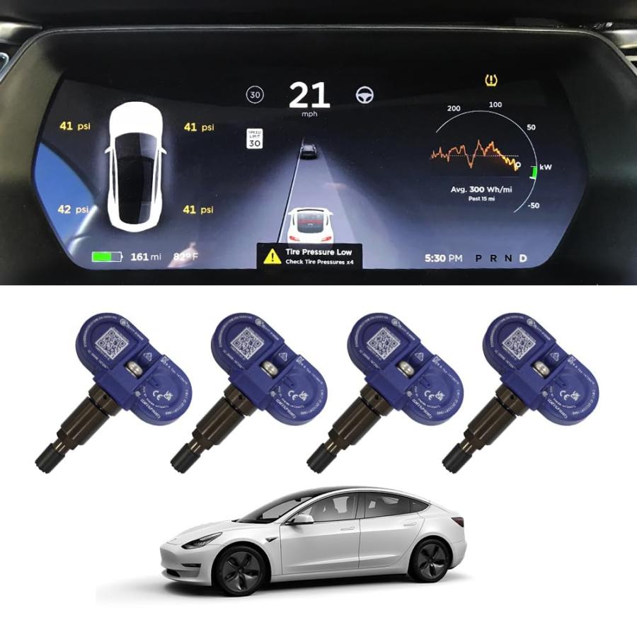 テスラ用 TPMS 空気圧センサー - タイヤ空気圧監視システム 1個入り