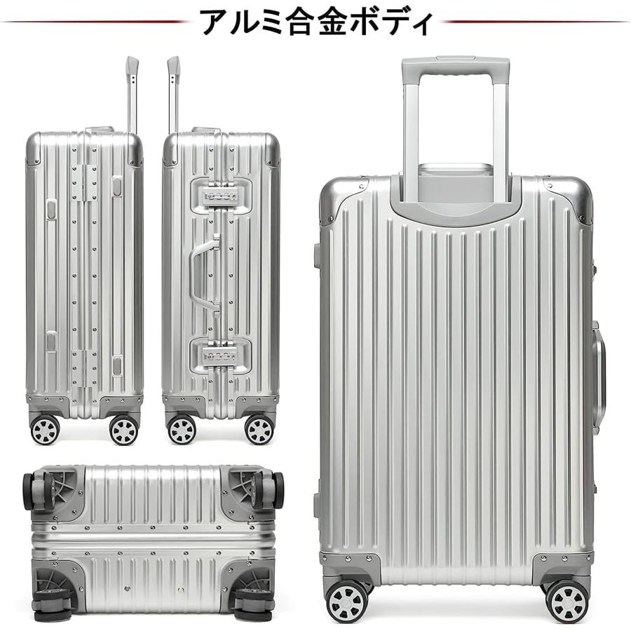 Size:Sサイズ/1-3泊/45L/機内持込 [lanbao] スーツケース オールアルミ