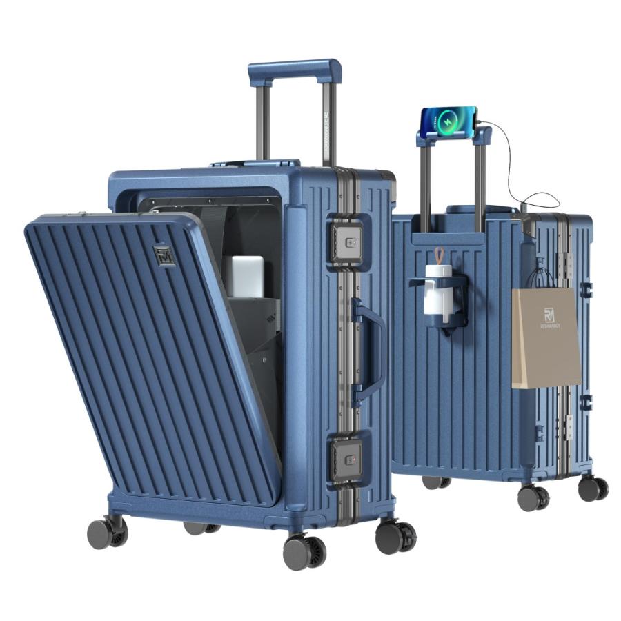 Color:サファイアブルー(フロントオープン）_Size:S・1~3泊・機内