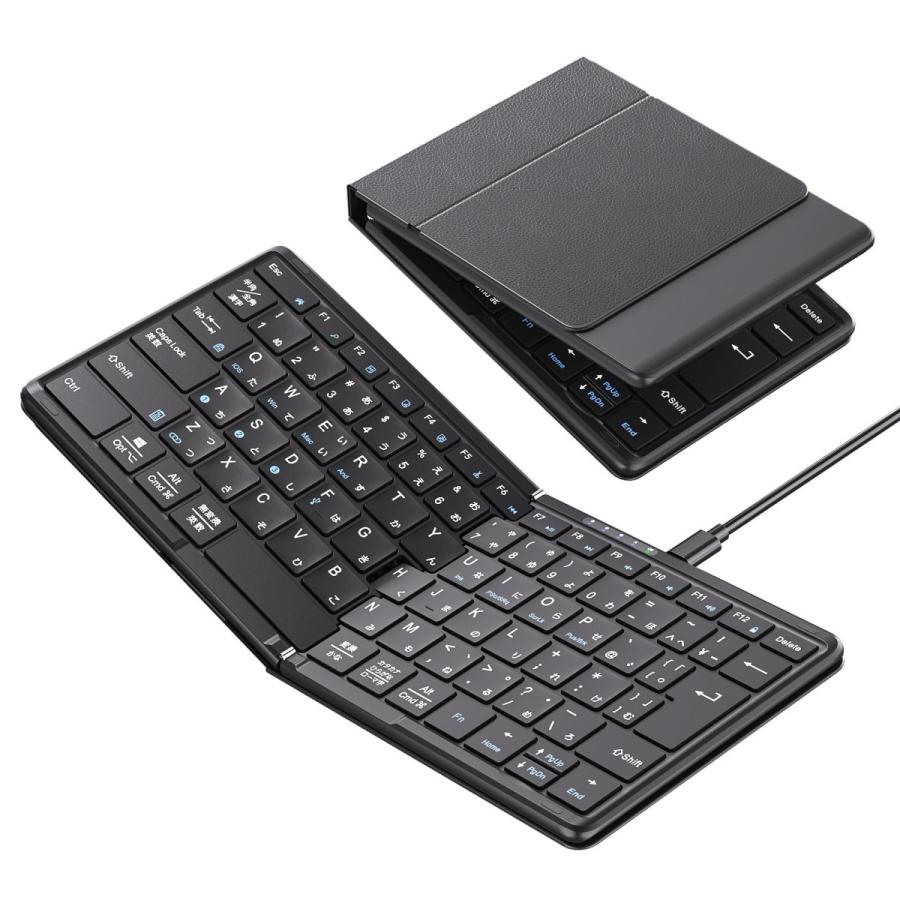 Color:ブラック Omikamo 有線＆無線両用 ipad キーボード Bluetooth