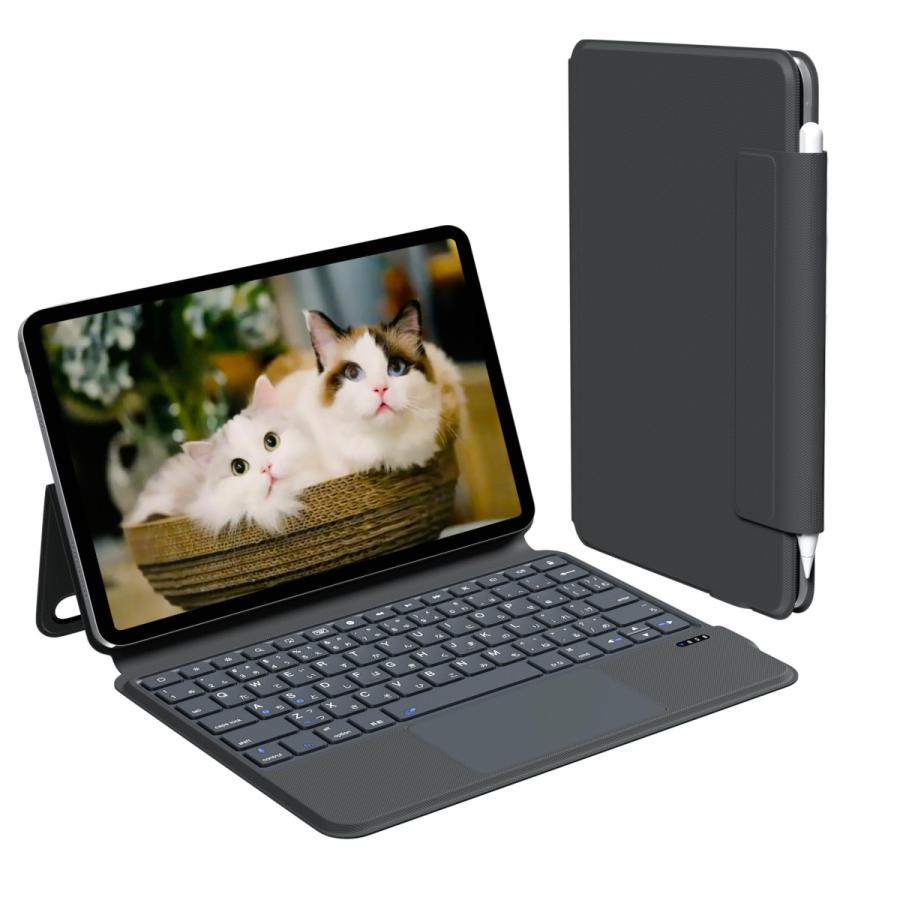 iPad 10世代/11世代 A16用 キーボード付きケース Rucceko 一体型 磁気
