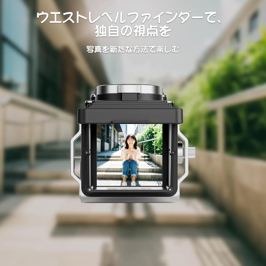 Color:ブラック CHUZHAO ミニレトロデジタルカメラ - ビンテージTLR
