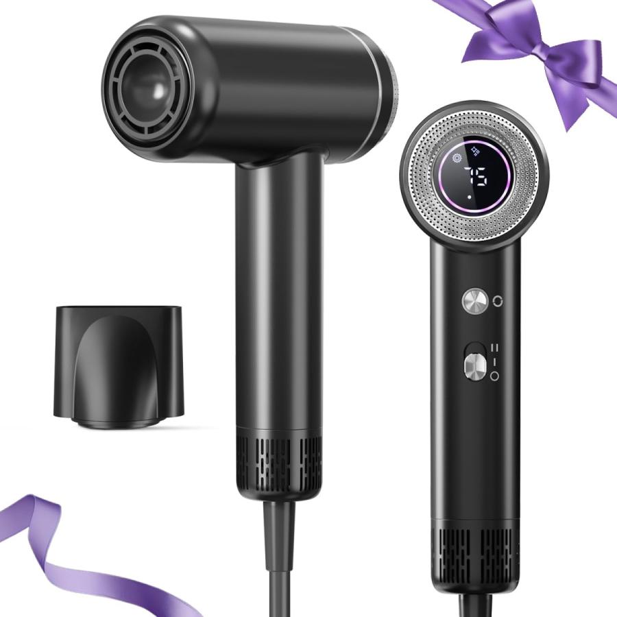 Feekaa ドライヤー 大風量 速乾 軽量 低騒音 低温 ブラック Color:Black FeeKaa ドライヤー 大風量 速乾 軽量 小型 コンパクト