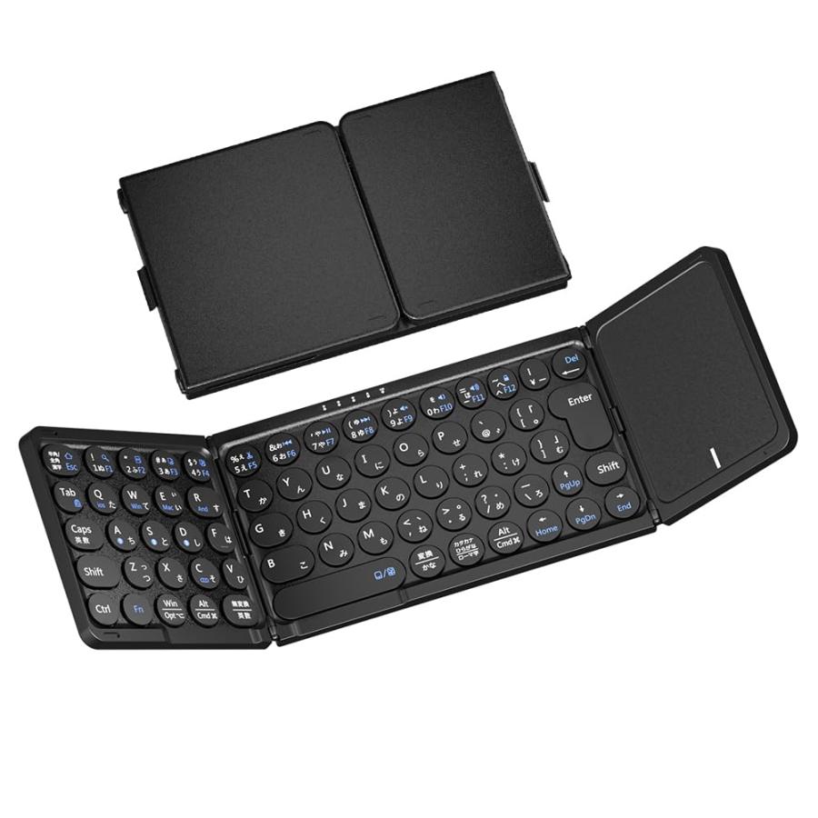 Style:タッチパッド ブラック Omikamo キーボード Bluetooth 折り畳み 