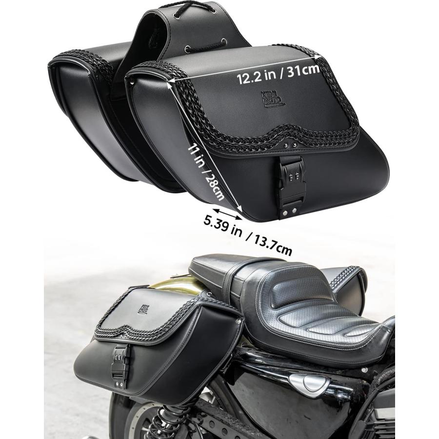 Size:28L KEMIMOTO バイク サイドバッグ 左右セット サイドバック