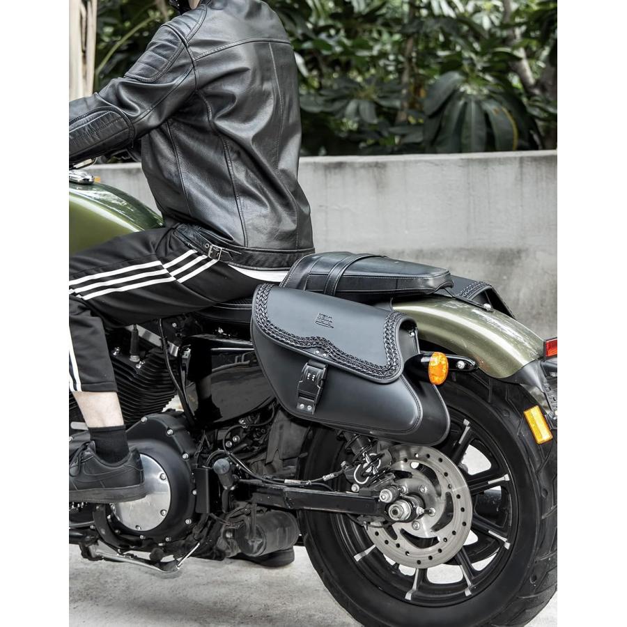 Size:28L KEMIMOTO バイク サイドバッグ 左右セット サイドバック