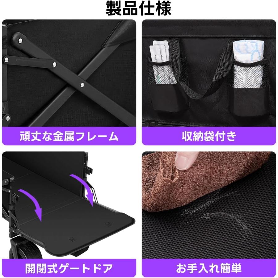Cavoyo 犬用 カート 大容量 耐荷重73kg 老犬 ペットカート バギー