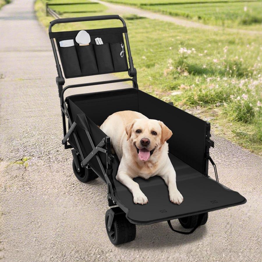 ペット用カート、バギー Cavoyo 犬用 カート 大容量 耐荷重73kg 老犬 ペットカート バギー