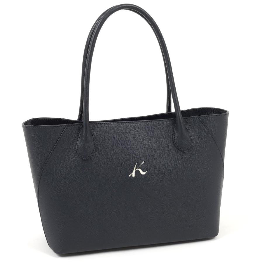 【美品】キタムラ レザー ハンドバッグ ダークブルー B5対応 Color:ダークブルー [紺] 10101 [キタムラ] 牛革型押し B5サイズ対応