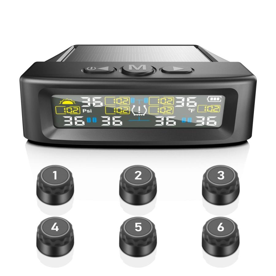 Avutrel タイヤ空気圧モニター 6輪 タイヤ空気圧センサー TPMS 4輪/6輪
