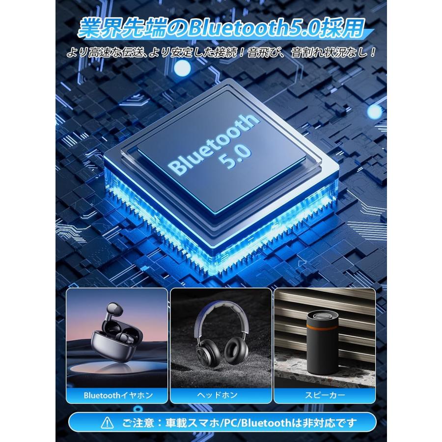 mp3プレーヤー bluetooth 5.0 車載ブルートゥース対応 8GB内蔵 KOVCDVI MP3プレーヤー Bluetooth HIFIスピーカー内蔵 32GB mp3