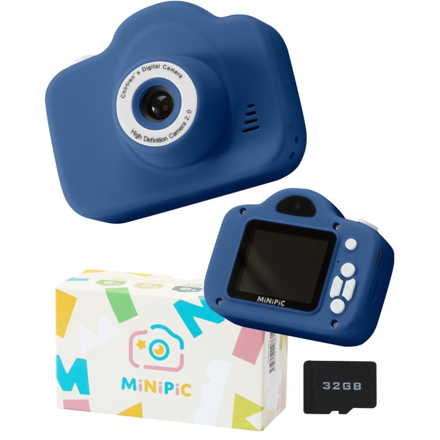 バステト　トイカメラ + α Color:パステルネイビー_Style:新 キッズカメラ MiNiPiC ミニピク トイ