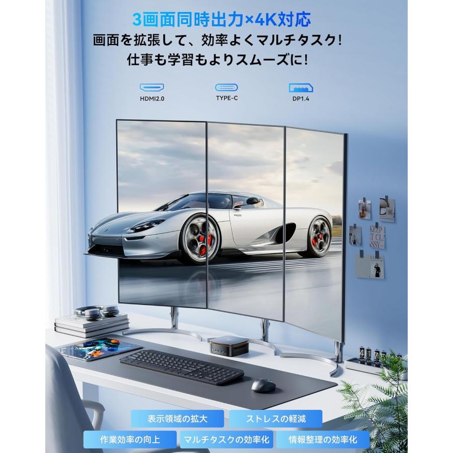 NiPoGi ミニpc Ryzen 4300U【2026新登場・3500Uより速い】mini pc 最大