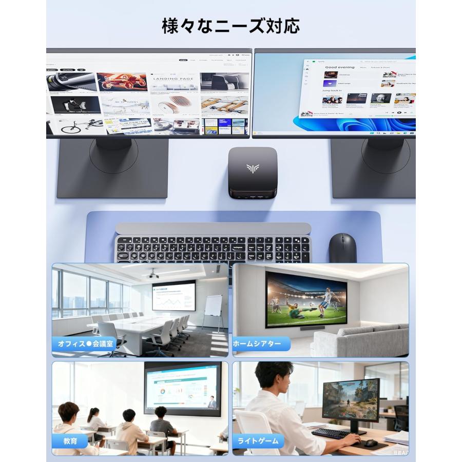 NiPoGi ミニpc Ryzen 4300U【2026新登場・3500Uより速い】mini pc 最大