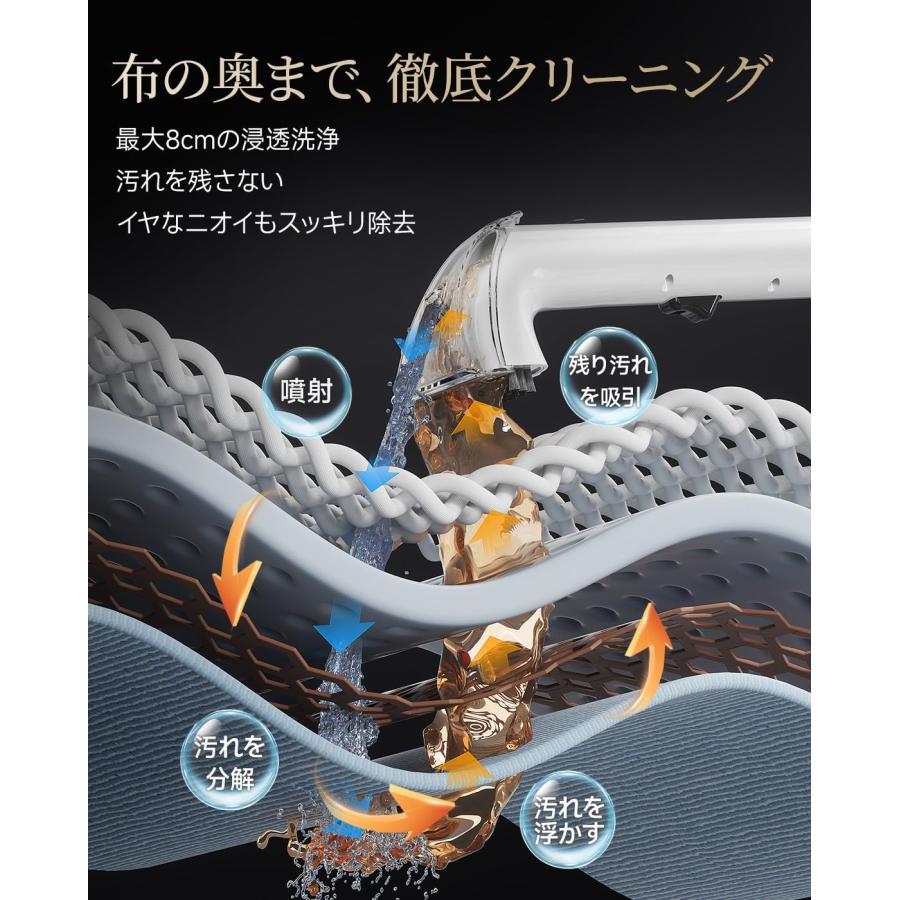 uwant B300Pro 18000Pa強力吸引リンサークリーナー カーペット