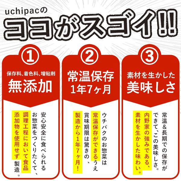 ［内野家］常温保存できる手作りお惣菜【uchipac】牛丼の具×10袋【送料無料】［常温］【3〜4営業日以内に出荷】｜meshiya｜03