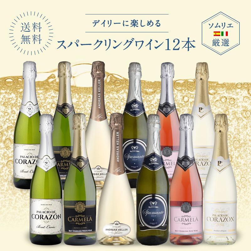 スパークリングワイン 12本 セット（6種×各2本）ワインセット飲み比べセット [W]［常温］【3〜4営業日以内に出荷】｜meshiya｜07