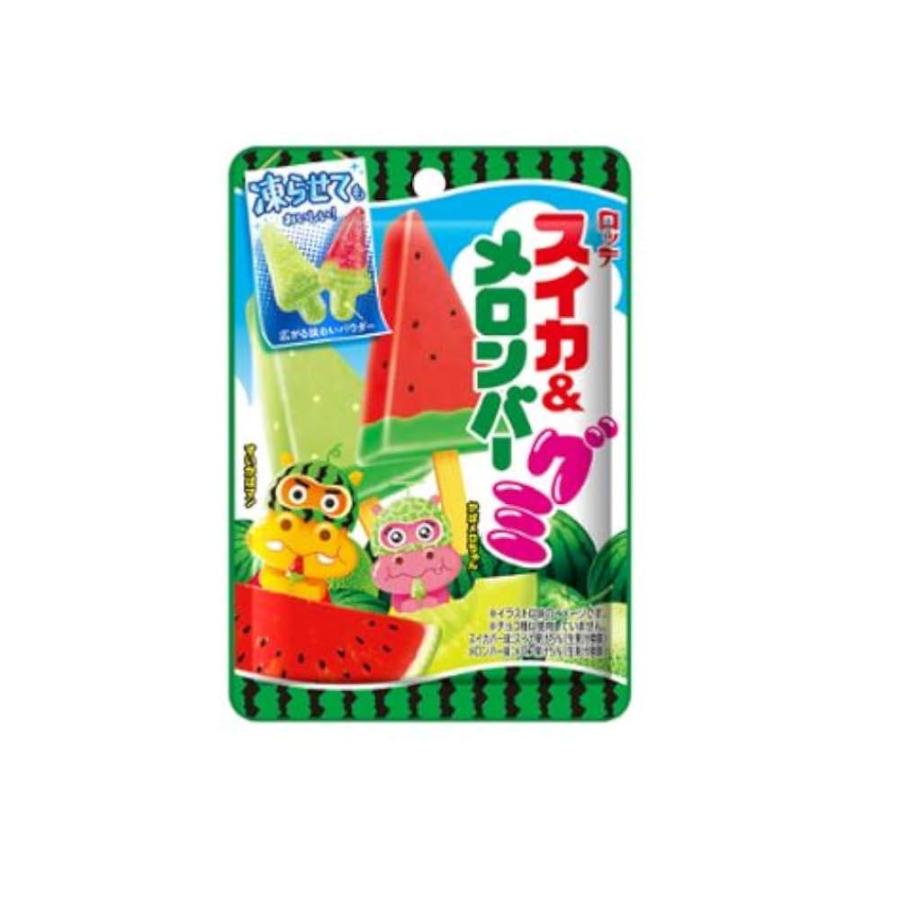 ロッテ スイカ&メロンバー グミ 73g×5袋 メロンバー型 スイカバー型