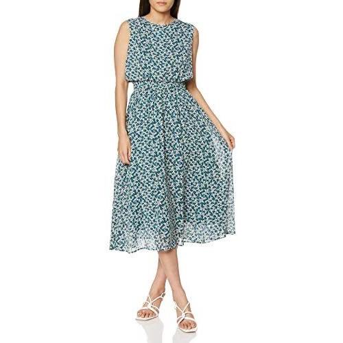 即納特典付き ナチュラルビューティーベーシック ワンピース ブルーミングフラワープリントブラウス ワンピース レディース グリーンベース M 最安 Www Ladislexia Net