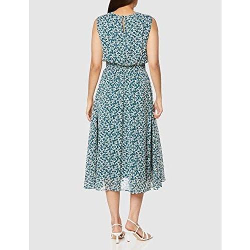 即納特典付き ナチュラルビューティーベーシック ワンピース ブルーミングフラワープリントブラウス ワンピース レディース グリーンベース M 最安 Www Ladislexia Net